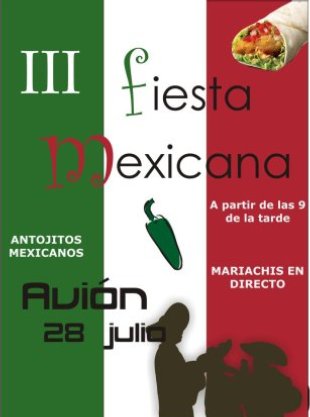 Cartel da Festa Mexicana de Avión