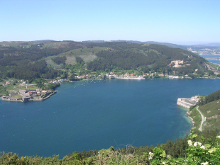 A estreita entrada da Ría de Ferrol