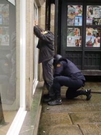 Unha das detencións que se produciron o domingo en Compostela